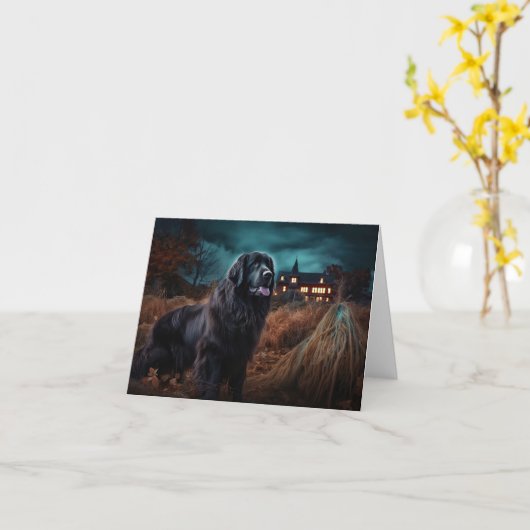 Halloween Beängstigend Karte (Gelbe Blume)