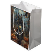Halloween, Beängstigend Mittlere Geschenktüte (Rückseite Schrägansicht)