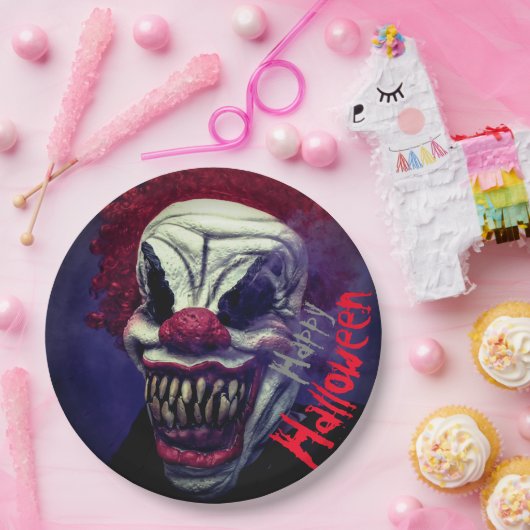 Halloween Beängstigend Monster Clown Pappteller (Party)