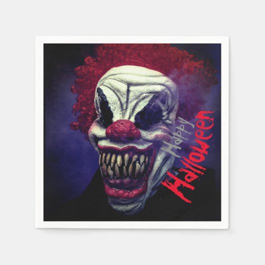Halloween Beängstigend Monster Clown Serviette (Vorderseite)
