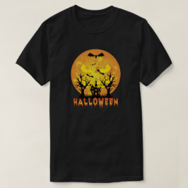 Halloween Beängstigend Moon Face T-Shirt