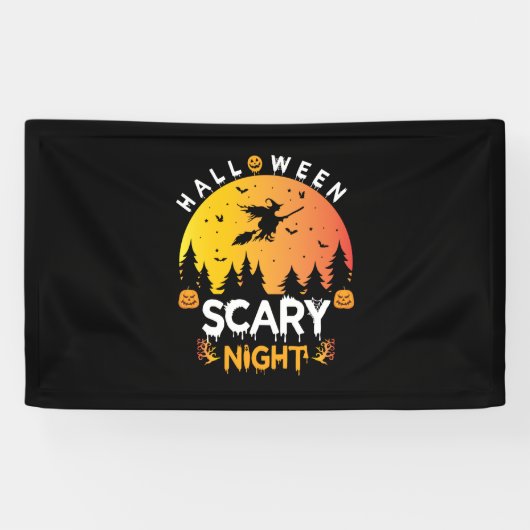 Halloween Beängstigend Night Geburtstag Banner (Horizontal)