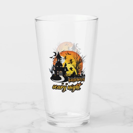 Halloween Beängstigend Night Glas (Rückseite)