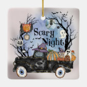 Halloween Beängstigend Night Keramikornament (Rückseite)