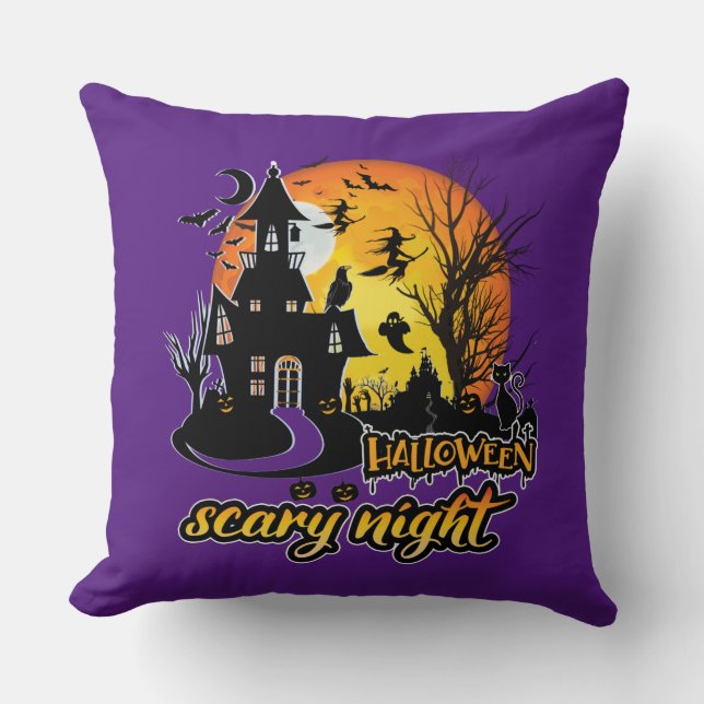 Halloween Beängstigend Night Kissen (Vorderseite)