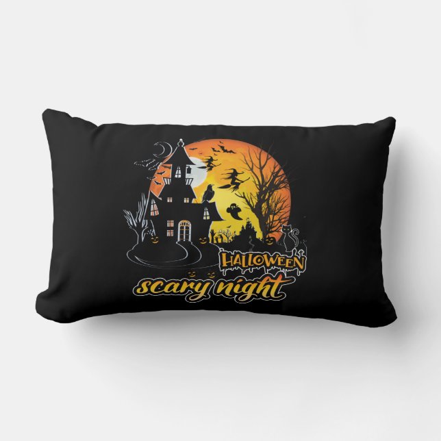 Halloween Beängstigend Night Lendenkissen (Vorderseite)
