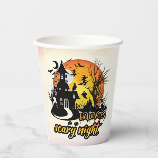 Halloween Beängstigend Night Paper Cups Pappbecher (Vorderseite)