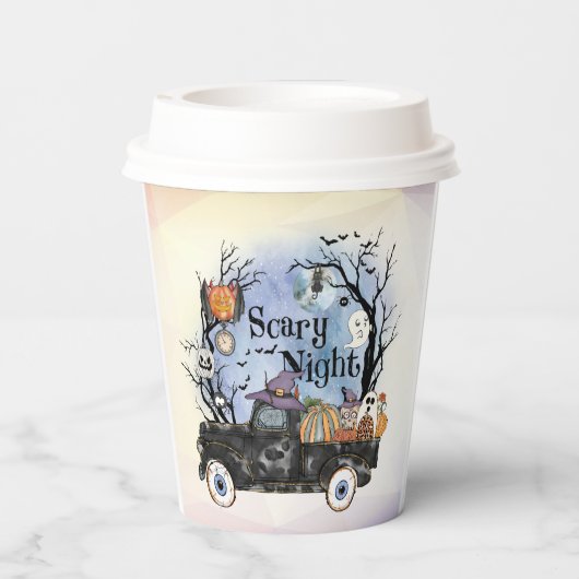 Halloween Beängstigend Night Pappbecher (Rückseite)