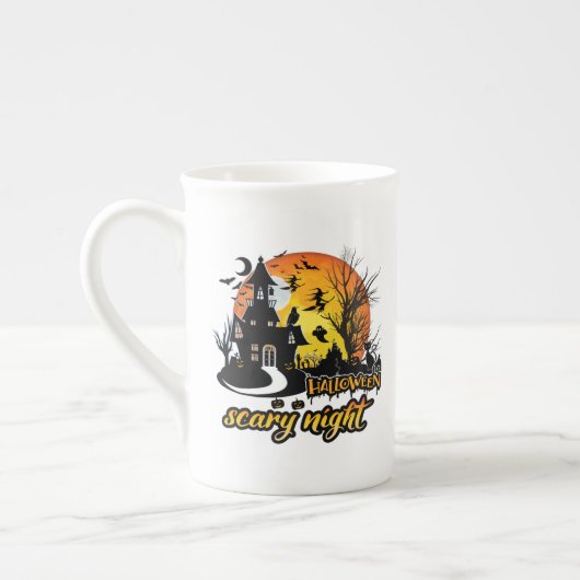 Halloween Beängstigend Night Porzellantasse (Links)