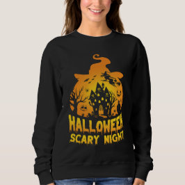 Halloween Beängstigend Night Spuk House Design Sweatshirt