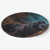 Halloween Beängstigend Pappteller (Schrägansicht)