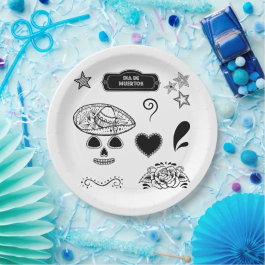 Halloween Beängstigend Pattern Pappteller (Party)