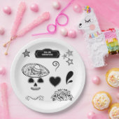 Halloween Beängstigend Pattern Pappteller (Party)