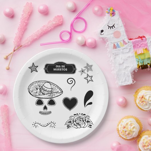 Halloween Beängstigend Pattern Pappteller (Party)