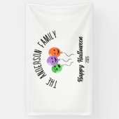 Halloween Beängstigend Pumpkin Balloons Personalis Banner (Vertikal)