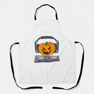 Halloween Beängstigend Pumpkin DJ Music Turntable Schürze