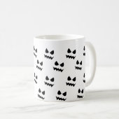 Halloween Beängstigend Pumpkin Ghost Face Kaffeetasse (VorderseiteRechts)