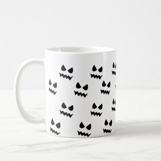Halloween Beängstigend Pumpkin Ghost Face Kaffeetasse (Links)