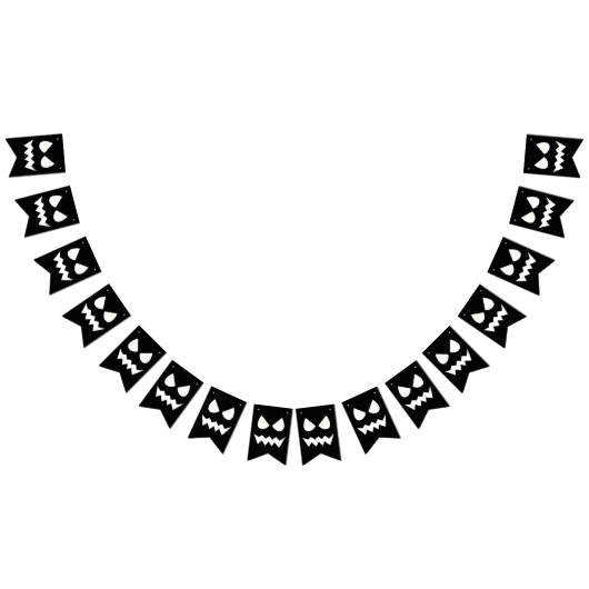 Halloween Beängstigend Pumpkin Ghost Face Wimpelkette (Alle)