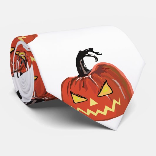 Halloween Beängstigend Pumpkin Neck Tie Krawatte (Gerollt)