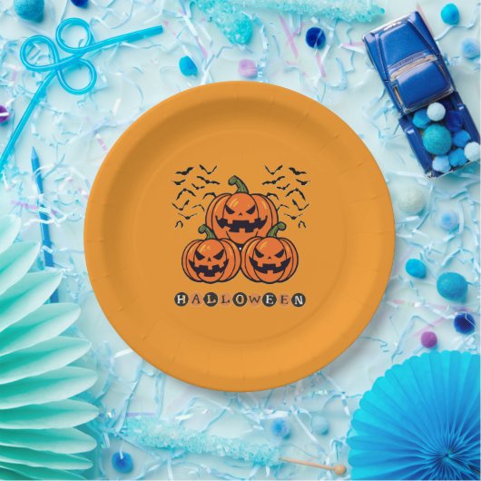 Halloween Beängstigend Pumpkin Pappteller (Party)