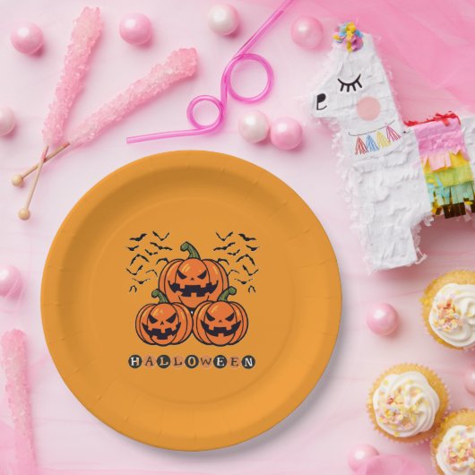 Halloween Beängstigend Pumpkin Pappteller (Party)