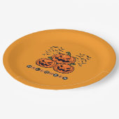 Halloween Beängstigend Pumpkin Pappteller (Schrägansicht)