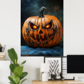 Halloween Beängstigend Pumpkin Poster (Heimbüro)