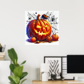 Halloween Beängstigend Pumpkin Poster (Heimbüro)