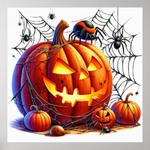 Halloween Beängstigend Pumpkin Poster