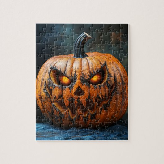 Halloween Beängstigend Pumpkin Puzzle (Vertikal)
