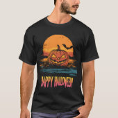 Halloween - Beängstigend Pumpkin Surf T-Shirt (Vorderseite)