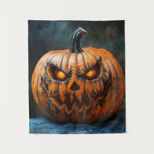 Halloween Beängstigend Pumpkin Tapestry Wandteppich (Vorderseite)