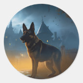 Halloween Beängstigend Runder Aufkleber (Vorderseite)