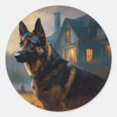 Halloween Beängstigend Runder Aufkleber (Vorderseite)