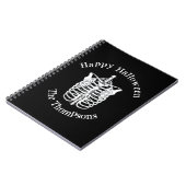 Halloween Beängstigend Skelett Schwarz-weiß X Ray Notizblock (Linke Seite)