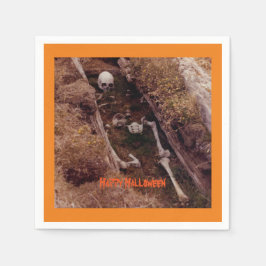 Halloween Beängstigend Skelettknochen Party Foto D Serviette