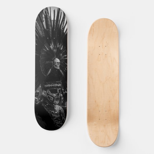 Halloween Beängstigend Skull Black & White Skateboard (Vorderseite)