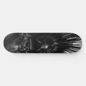 Halloween Beängstigend Skull Black & White Skateboard (Horizontal)