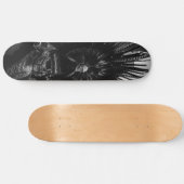 Halloween Beängstigend Skull Black & White Skateboard (Horizontal)