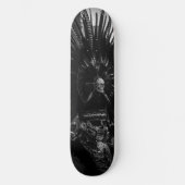 Halloween Beängstigend Skull Black & White Skateboard (Vorderseite)