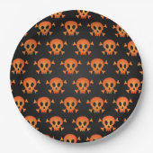 Halloween Beängstigend Skull Pattern Pappteller (Vorderseite)