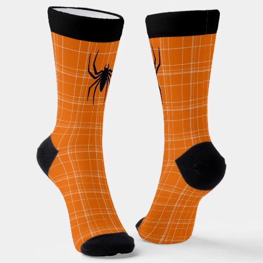 Halloween Beängstigend Spider Orange Black Widow N Socken (Gewinkelt)