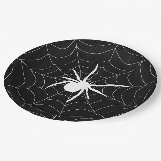 Halloween Beängstigend Spider Pattern Pappteller (Schrägansicht)