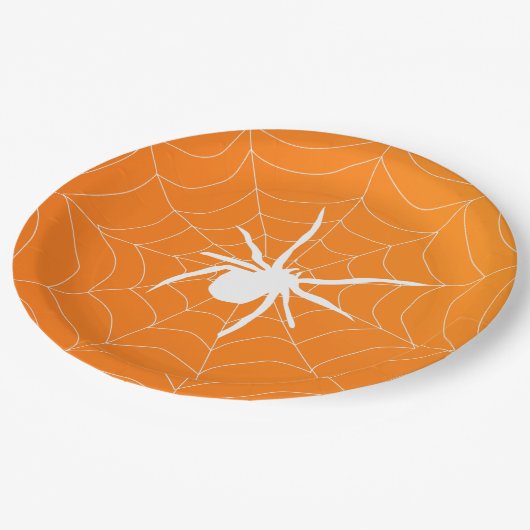 Halloween Beängstigend Spider Pattern Pappteller (Schrägansicht)