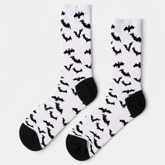 Halloween Beängstigend Spooky Flying Bats-Muster Socken (Linkes Detail)