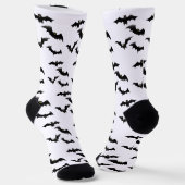Halloween Beängstigend Spooky Flying Bats-Muster Socken (Gewinkelt)