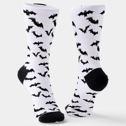 Halloween Beängstigend Spooky Flying Bats-Muster Socken (Gewinkelt)