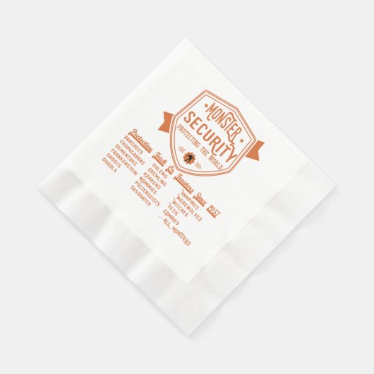 Halloween Beängstigend Spooky Monster Security Fun Serviette (Ecke)