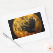 Halloween Beängstigend Szene 13 Raven in Flight Rechteckiger Aufkleber (Umschlag)